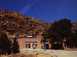 The Yerkes designed their home to use thermal mass to keep them comfortable during hot summer days and cold nights.